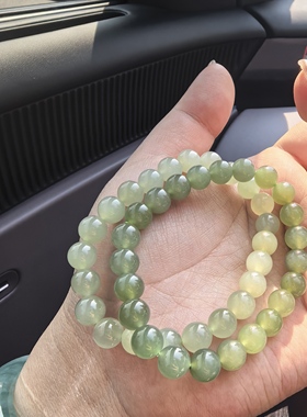 和田玉冰晴水8mm手串微猫眼不挑同料多样性发货包容个别矿点平头