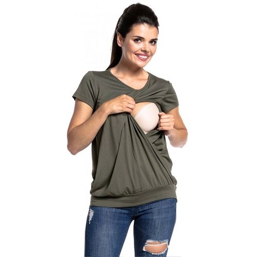 Nursing Top Maternity Breastfeeding Tee Short Sleeve T-Shirt