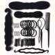 set for hair braider 79pcs clips accessories donut wome