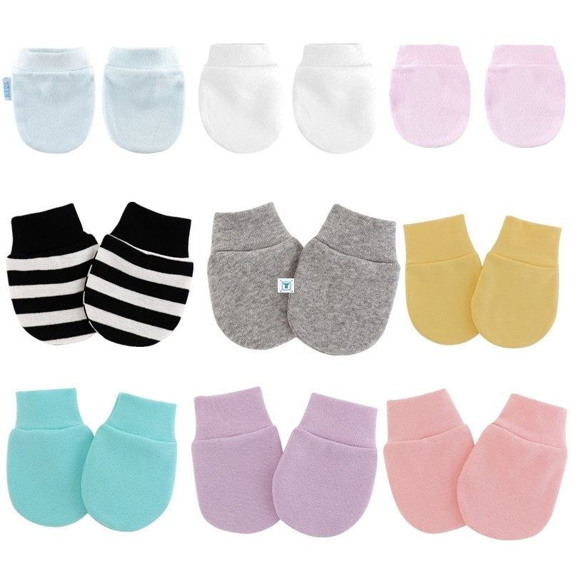 4 Pair/set Simple Cute Baby Knitting Mitten Newborn