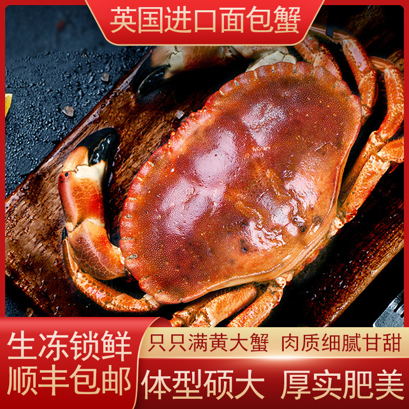 面包蟹 鲜活速冻发货 2-3斤/只大螃蟹黄金帝王蟹 【多仓发货】