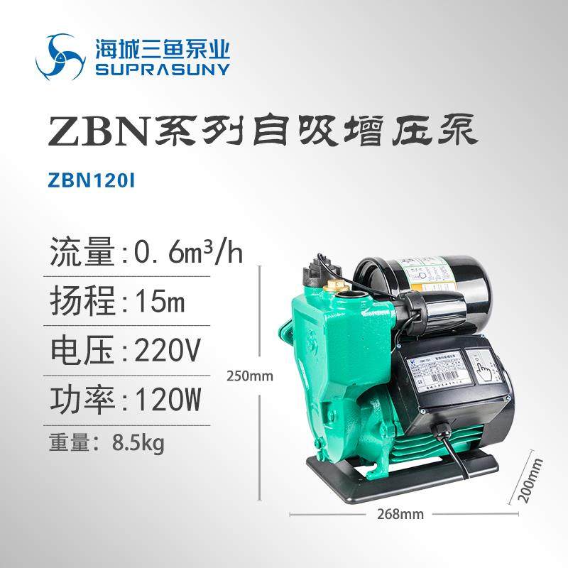 三鱼自吸泵家用静音自来水管道增压泵全自动220v冷y热水加压水泵