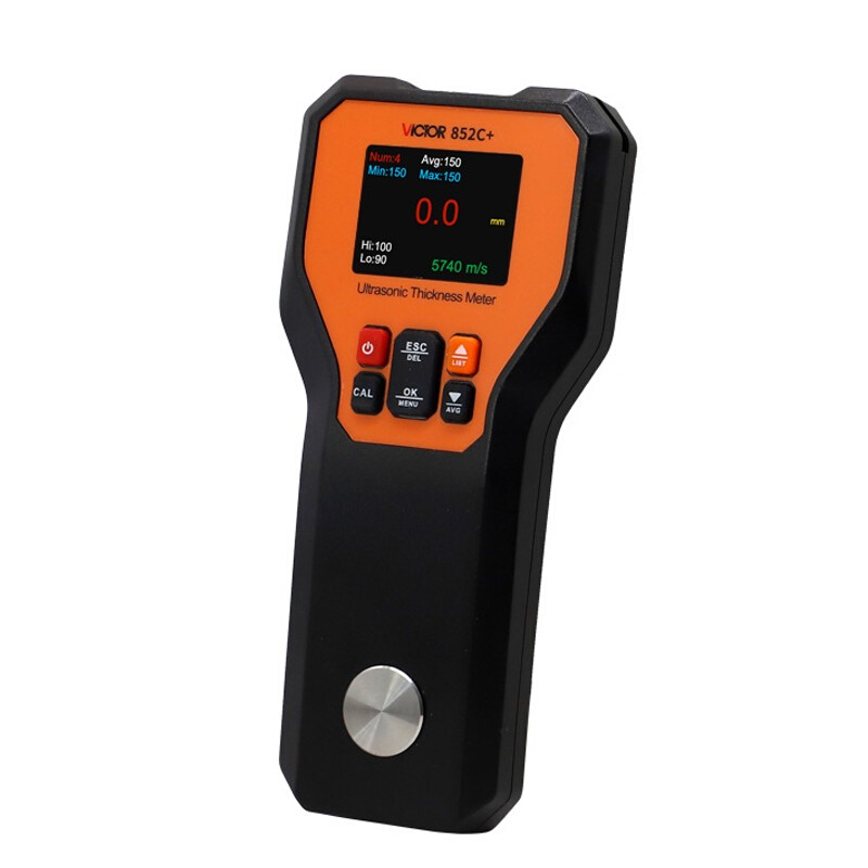 。胜利VC852C+高精度超声波测厚仪金属钢板玻璃陶瓷树脂厚度测量