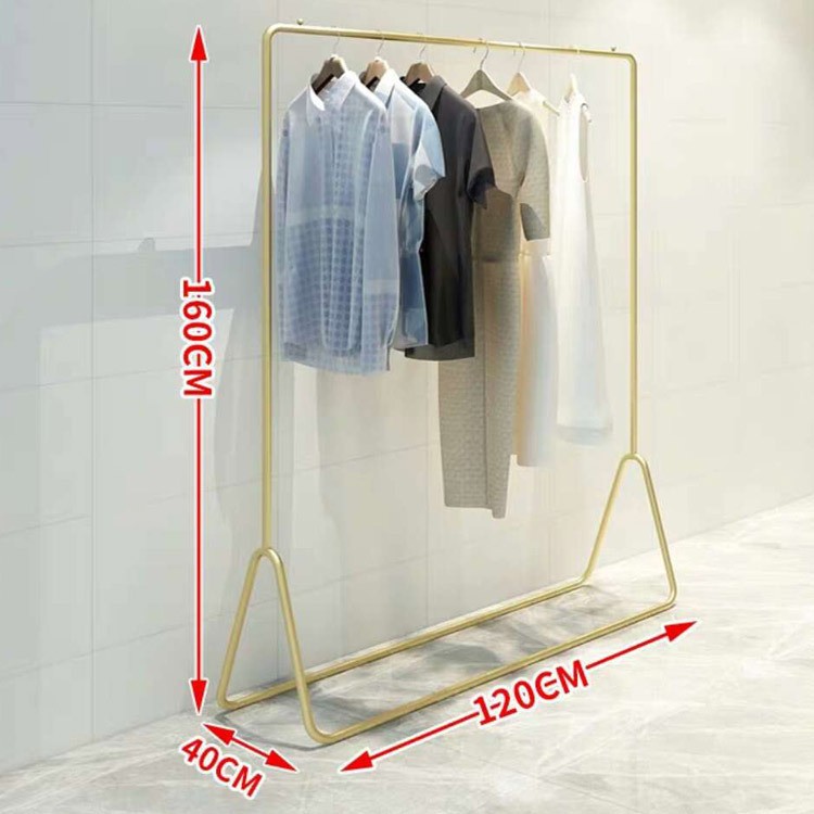 落地衣架服装店展示架轻奢金色简约龙门衣架货架衣帽架挂简约轻奢