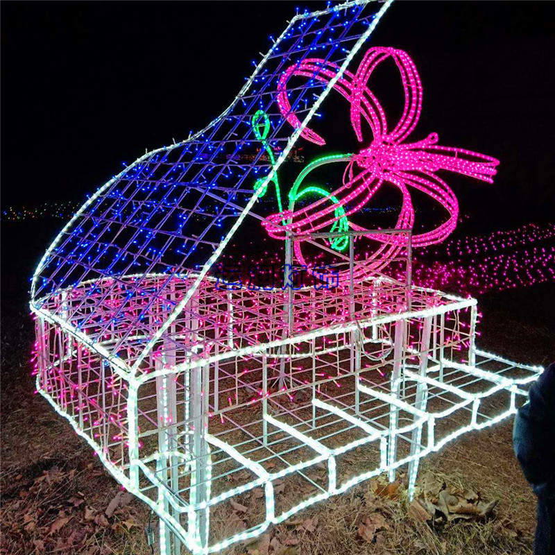 LED立体钢琴造型装饰灯