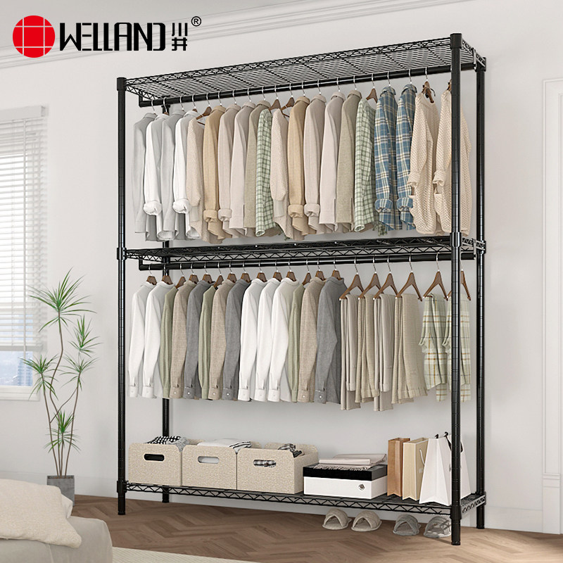 衣柜卧室落地衣帽架家用衣橱收纳架简易柜式置物架立式挂衣架