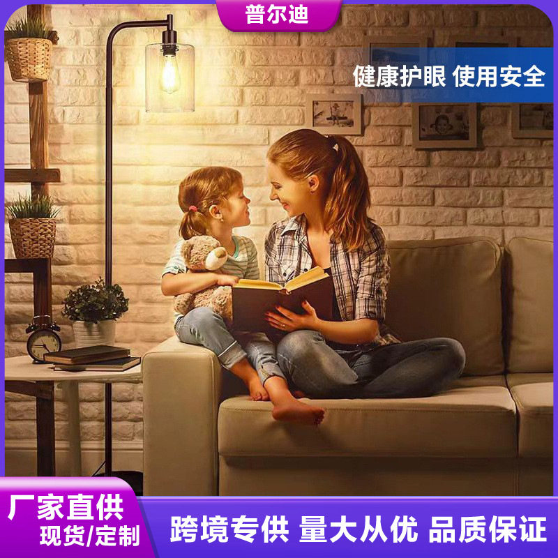 美式工业风复古落地灯客厅卧室