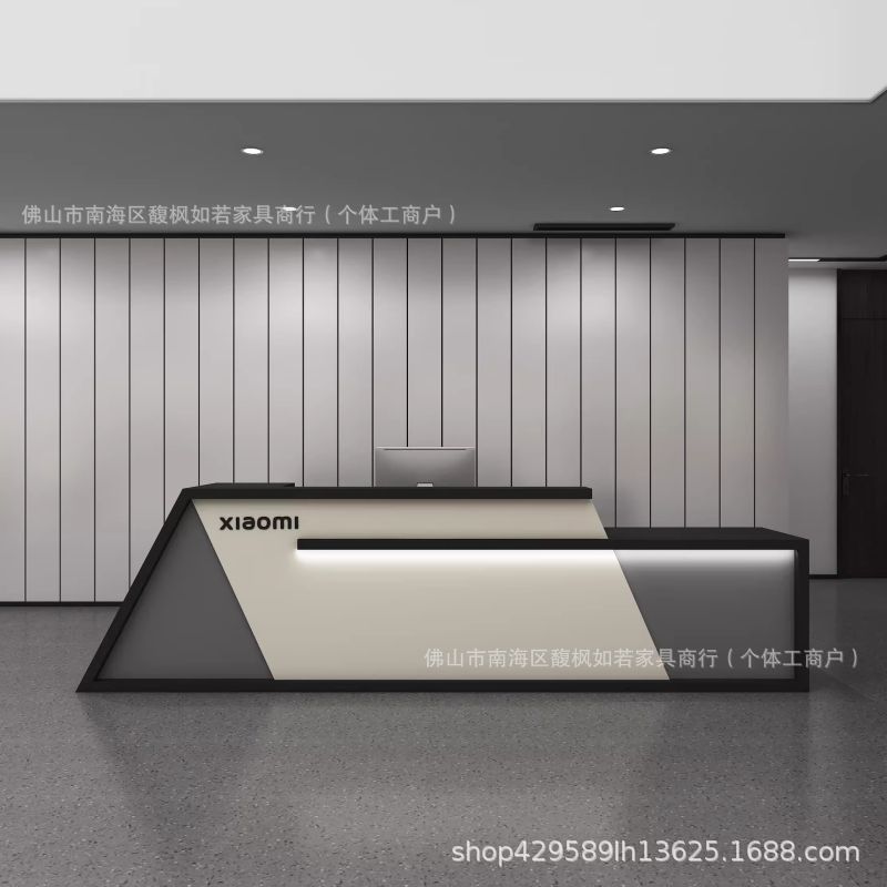 轻奢高级感接待吧台前台