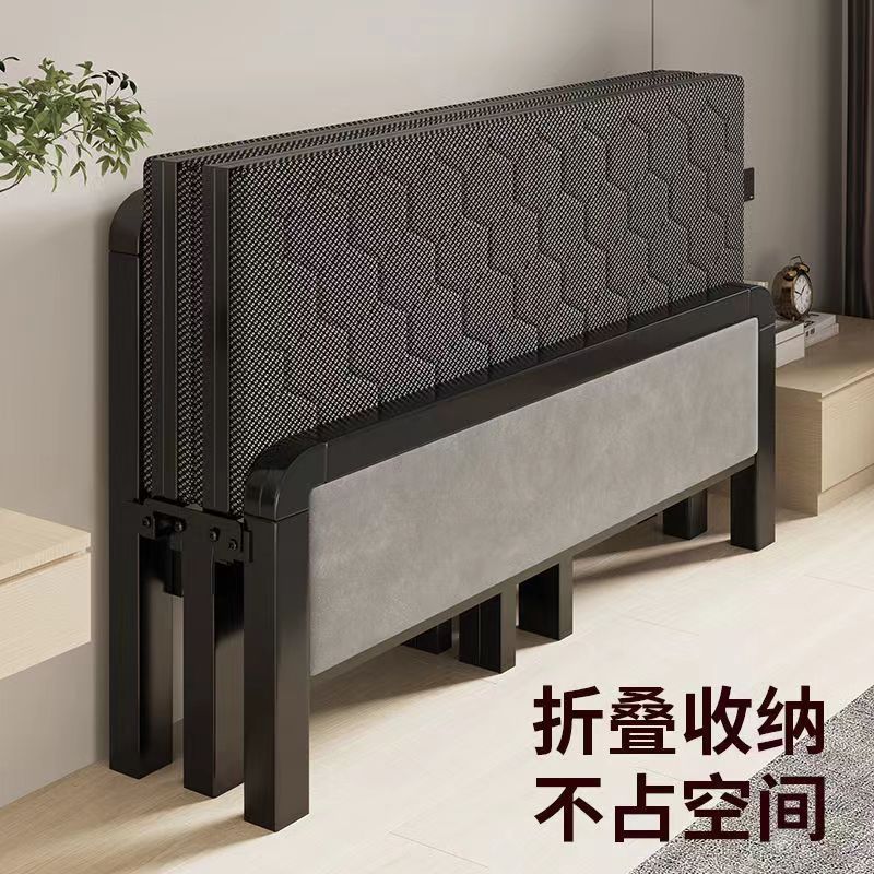 家用折叠加固铁木板床