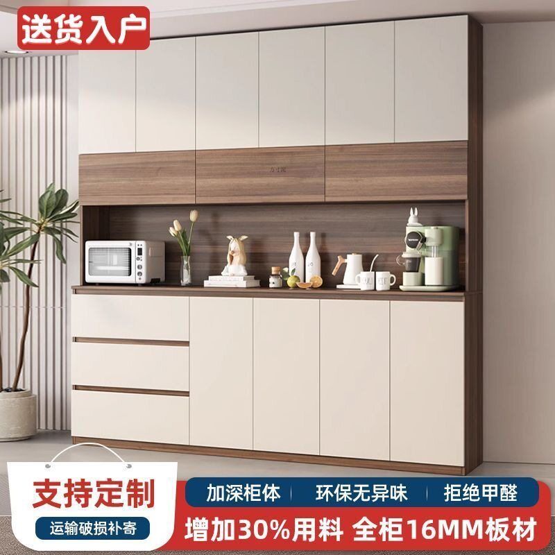 中古风餐边柜靠墙玄关柜一体储物餐厅客厅茶水柜子多功能餐柜批发