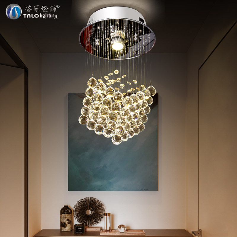 简约圆形LED水晶吸顶灯