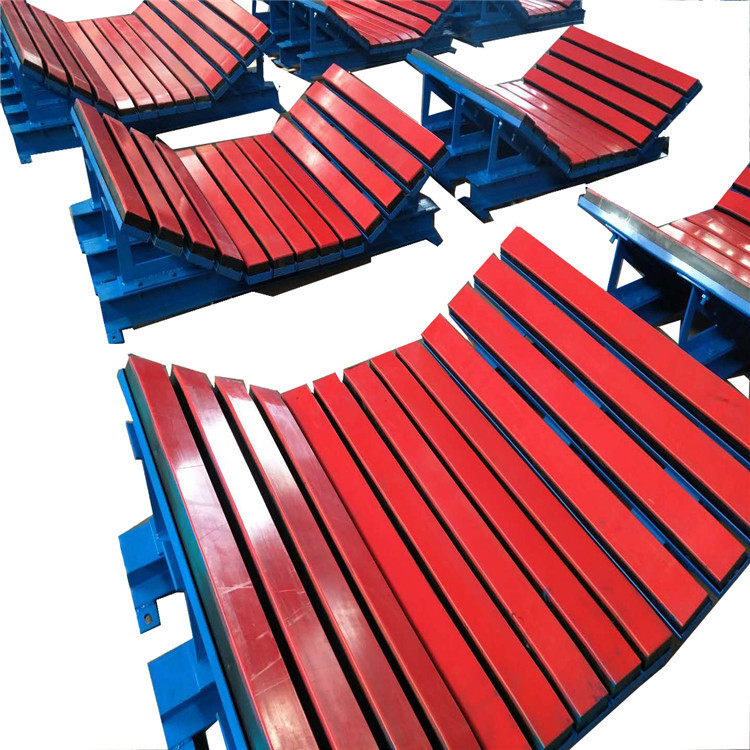 输送机缓冲滑槽 抗阻燃材质缓冲床 金属矿用缓冲减震装置