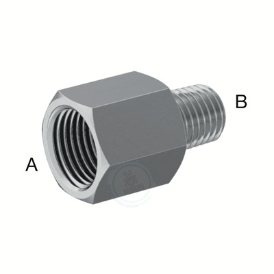 UN/UNF Female × NPT Male  微型耐中压300不锈钢内外丝直通