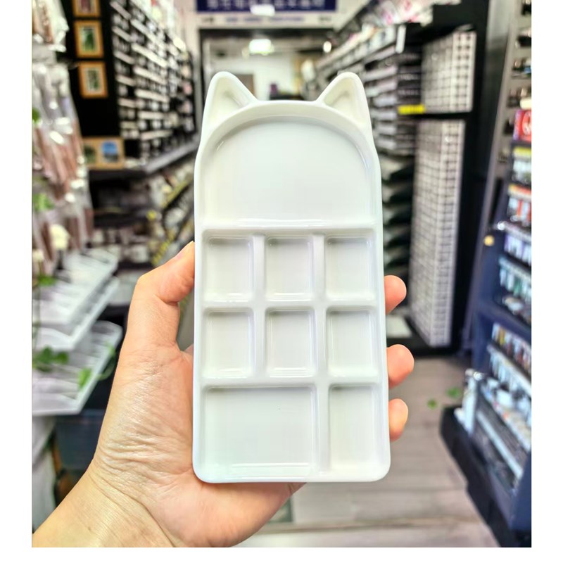 插画良品喵星人调色盘颜料盘猫咪猫猫调色盒美术用品绘画画画水彩