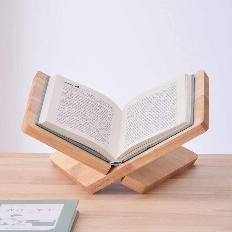 书籍展示架实木桌面陈列斜面阅读架底座杂志乐谱食谱X型书本V书架