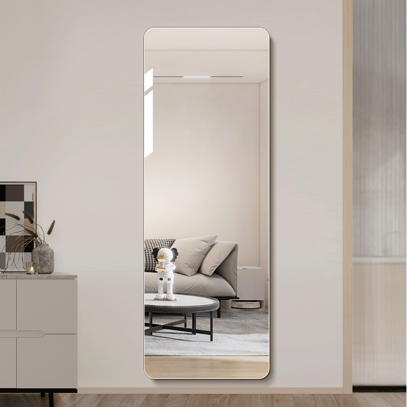 全身家用镜子贴墙免打孔自粘穿衣镜入户门后定P制镜子贴柜门试衣