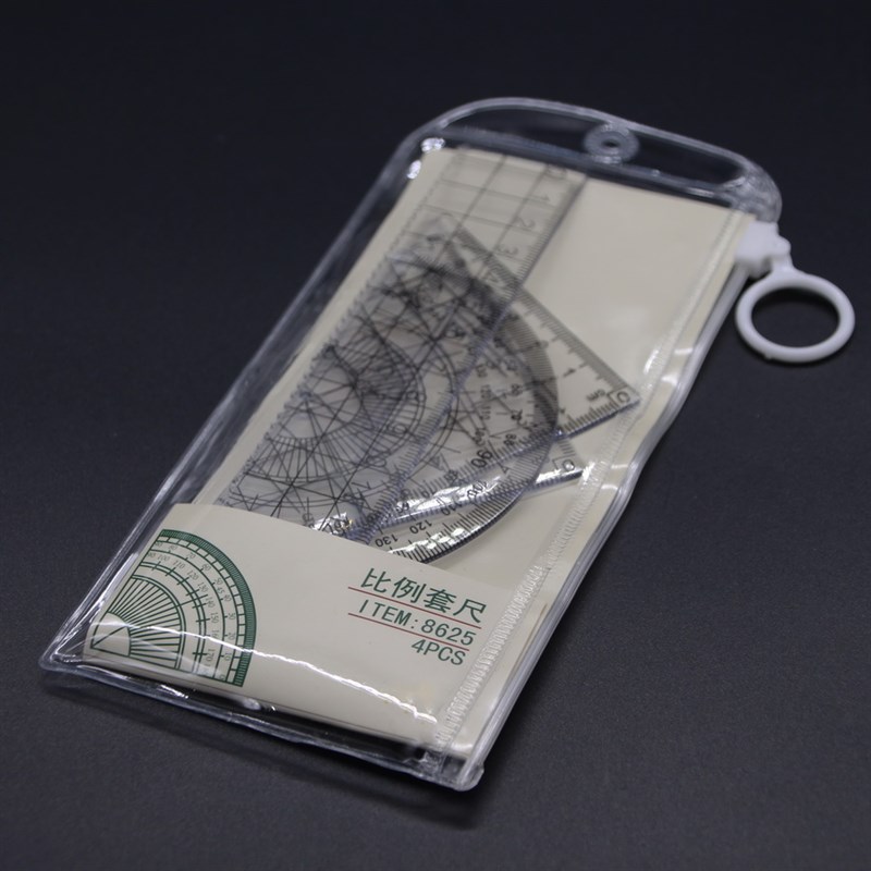 套尺文具尺子多功能塑料学生考试比例根号三角尺直尺量角器四件套