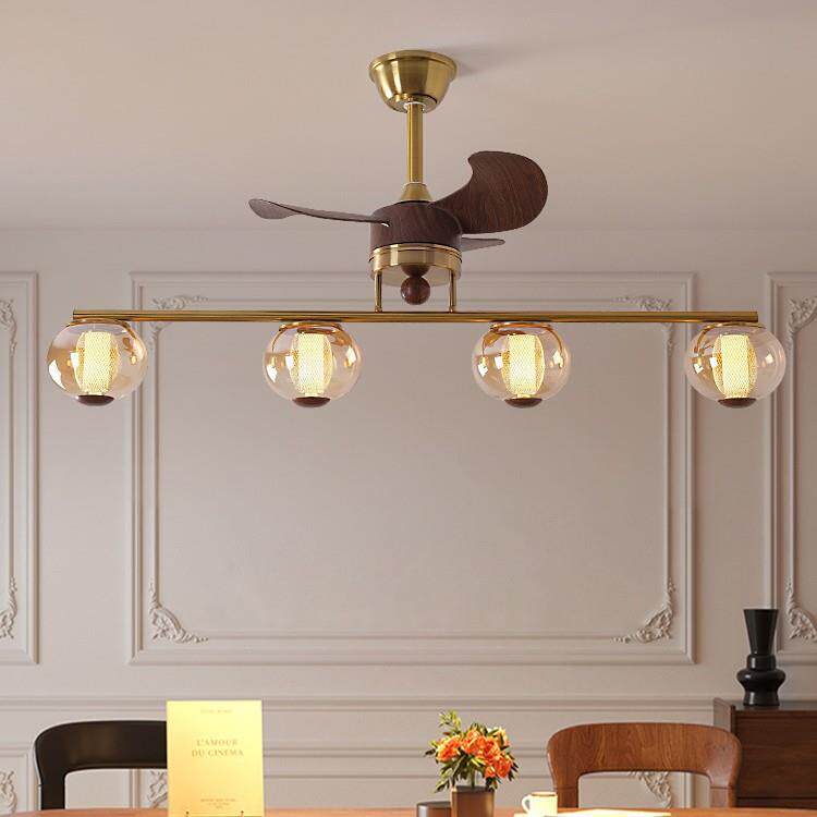 法式中古风客厅吊扇灯2025年新款吊灯美式复古大厅主灯餐厅风扇灯