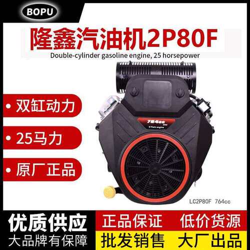 隆鑫2P80F双缸25马力764cc双缸草坪车园林机械用垂直轴汽油发动机