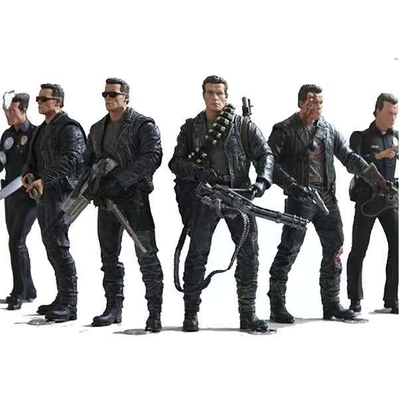 7寸终结者5创世纪T800T1000骨架施瓦辛格模型人偶玩具