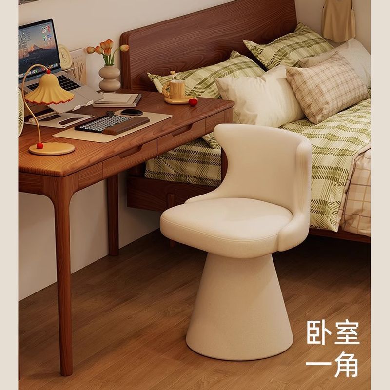 现代轻奢奶油风旋转梳妆椅