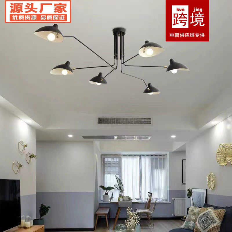 张牙舞爪后现代铁艺蜘蛛吸顶灯