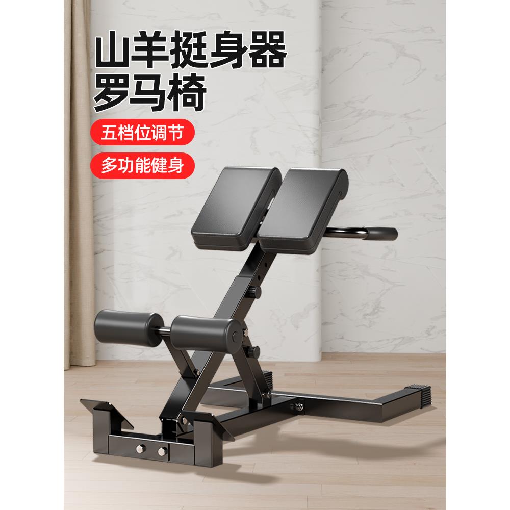 罗马椅家用山羊挺身器可调节腰背部腹肌多功能训练器专业健身器材