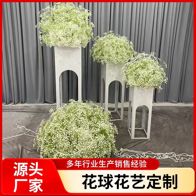 婚庆路引仿真绣球花柱