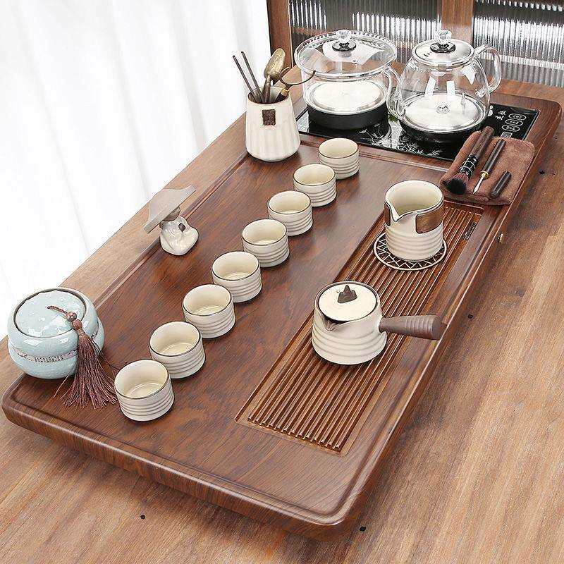 茶盘全自动一体套装整块实木家用2024新款智能茶海茶台烧水壶茶具图片