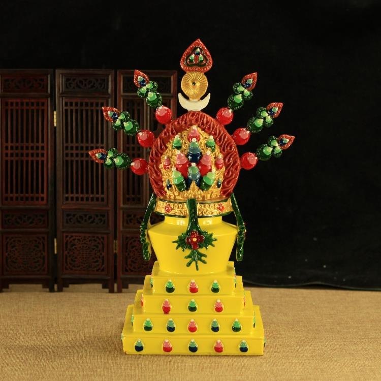 树脂用品莲师财神总摄朵玛 宝瓶 佛前供品 密宗供品 垛玛