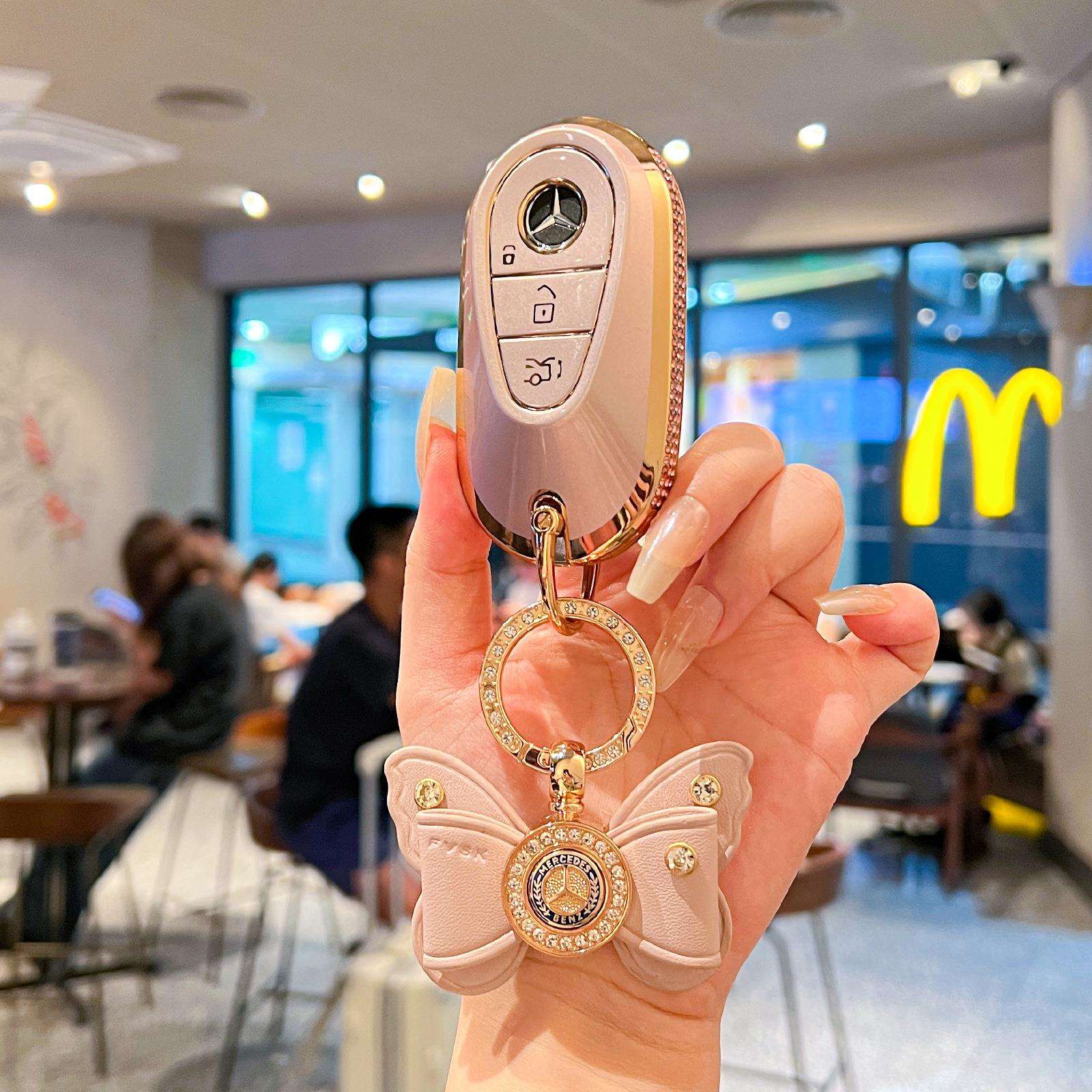 适用奔驰c260l钥匙套glc壳e300l/gla200/glb220gle/cla/BV车钥匙