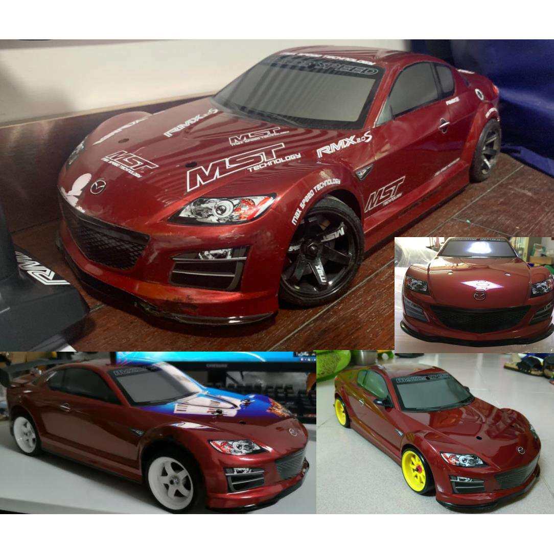 1/10平跑车壳漂移车壳MAZDA马自达RX8遥控电车油车通用PC车壳