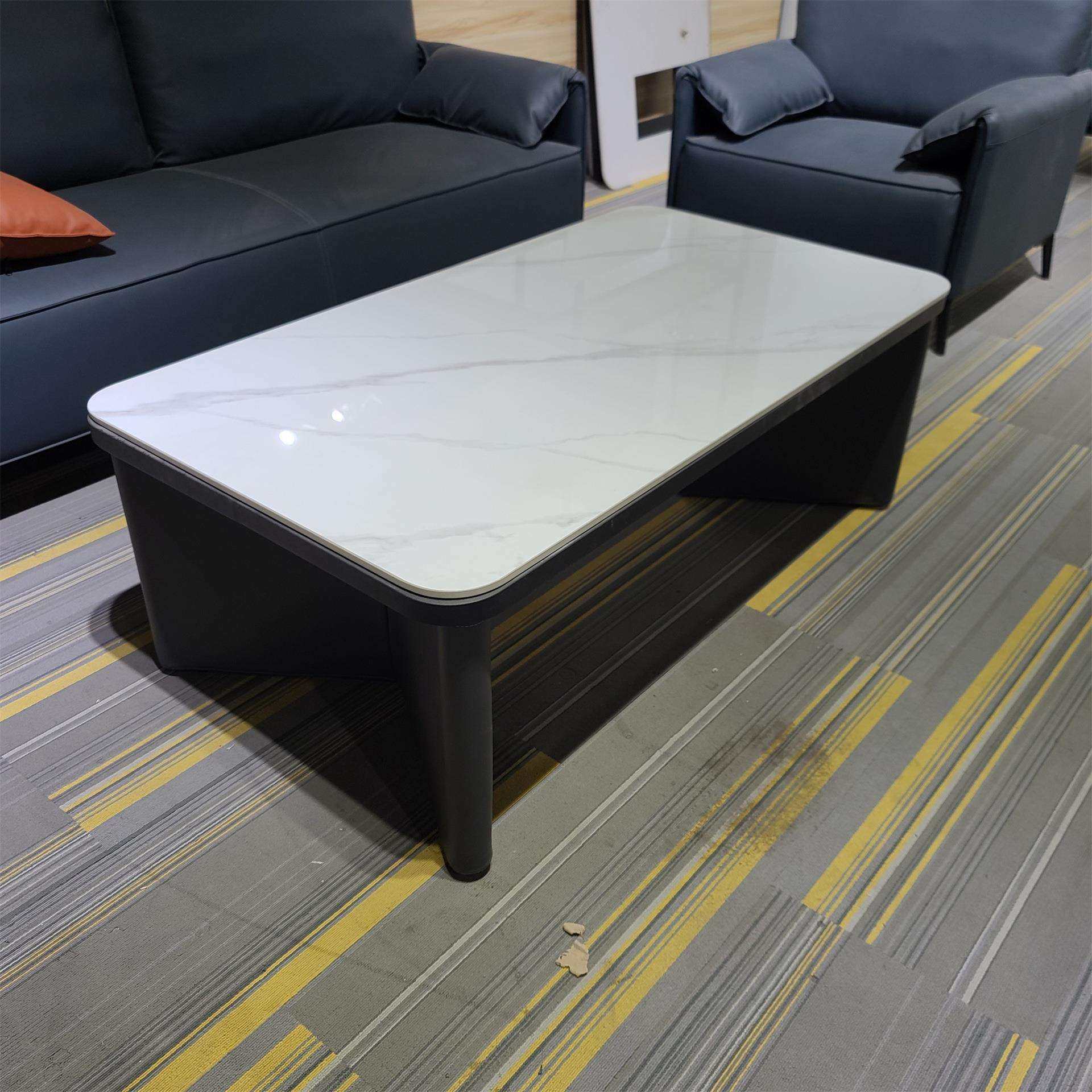 办公室茶几简约现代实木茶几泡茶茶几深圳不锈钢黑色茶几