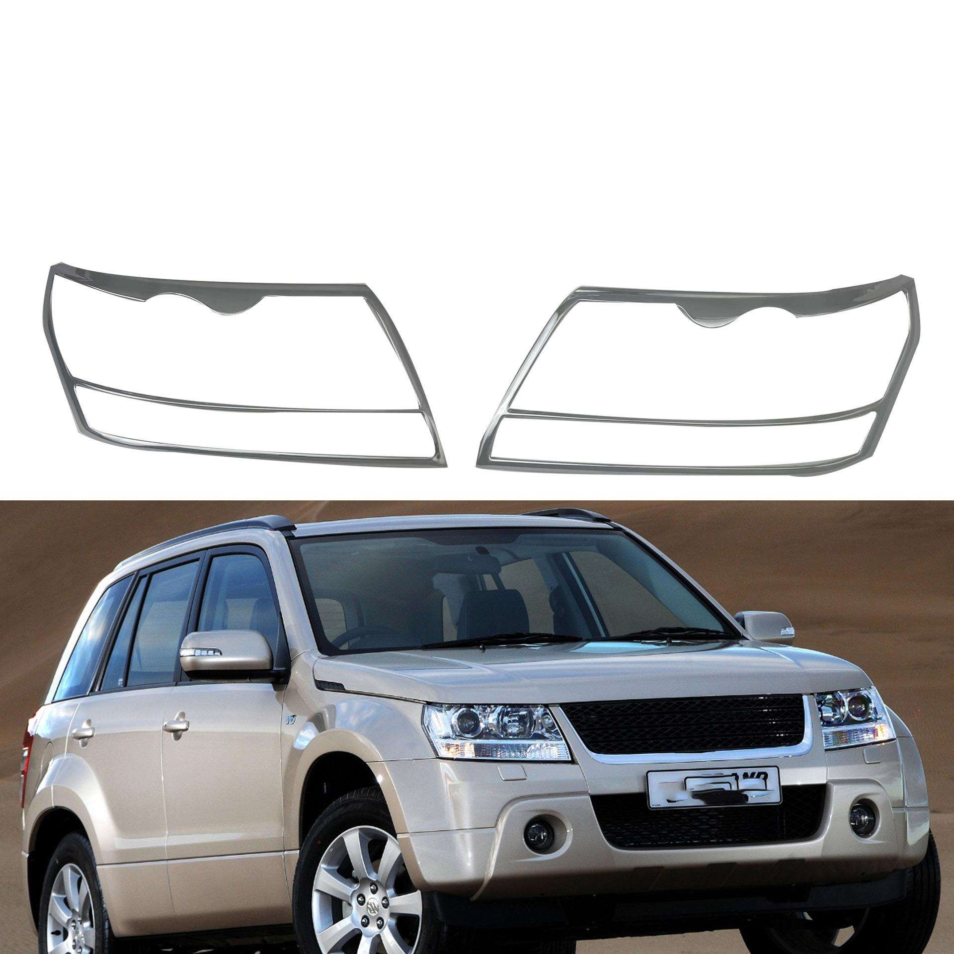 vitara2008维特拉前灯罩ABS电镀银装饰保护改装大灯框