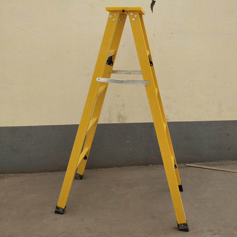 国昊电力4米人字梯电工专用绝缘人字梯玻璃钢A字折叠梯