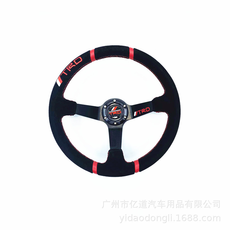 14寸TRD绒毛通用竞技方向盘