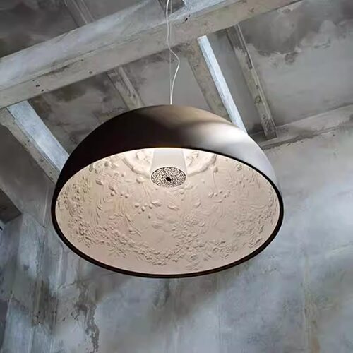 北欧树脂雕刻后现代别墅客厅