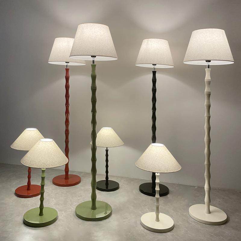 2024款竹节落地灯北欧百搭客厅沙发氛围感装饰灯书房卧室立式台灯