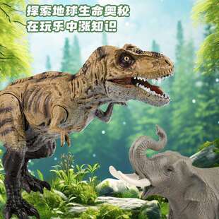 新凯纳儿童仿真PVC恐龙组合套装静态动物摆件过家家场景玩具