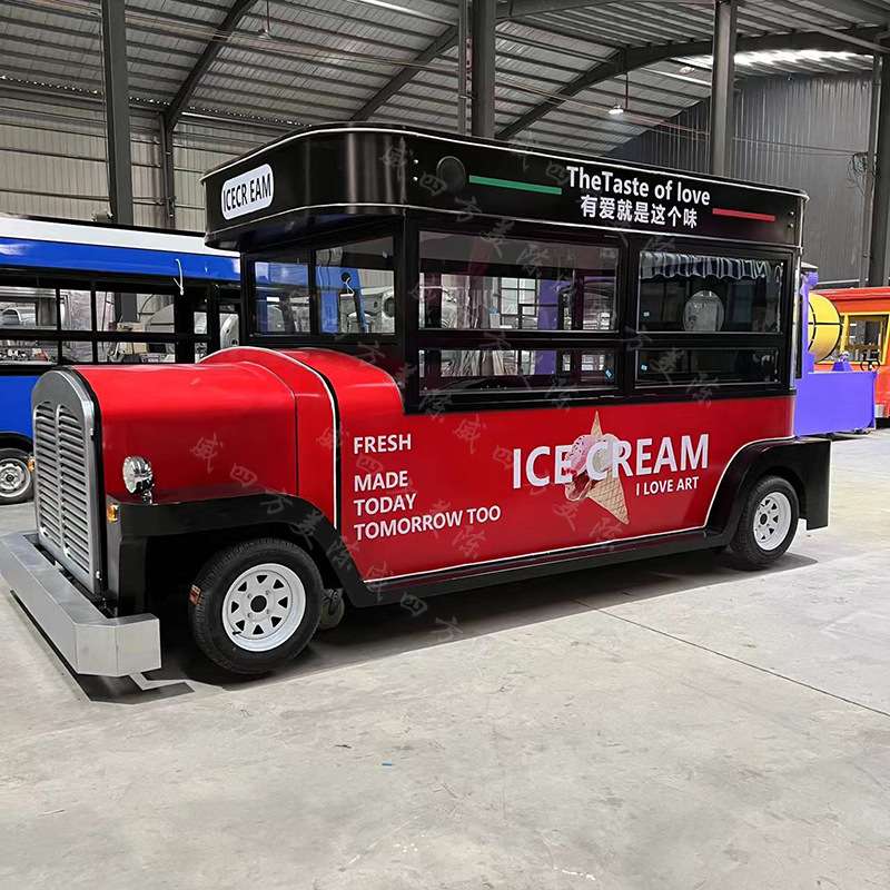 网红商场美食街景区营地餐车制作道具车模型异形车打卡售卖车拍照
