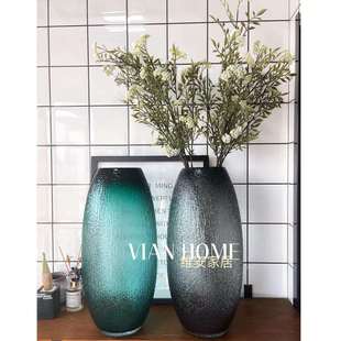 出口品质特大号玻璃花瓶简约摆件水养富贵竹龙柳吊钟马醉木创意落