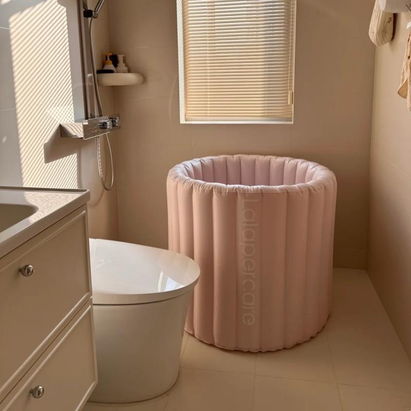 充气沐浴儿童洗澡桶泡浴泡澡桶折叠冬天桶家用全身坐浴盆成人新品