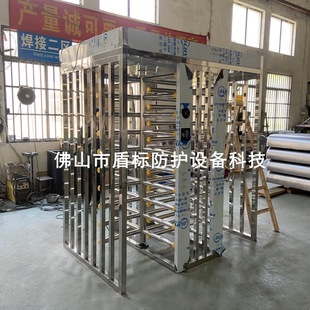304不锈钢加厚双通道转闸 刷卡人脸门禁智能全高栅栏旋转门道闸