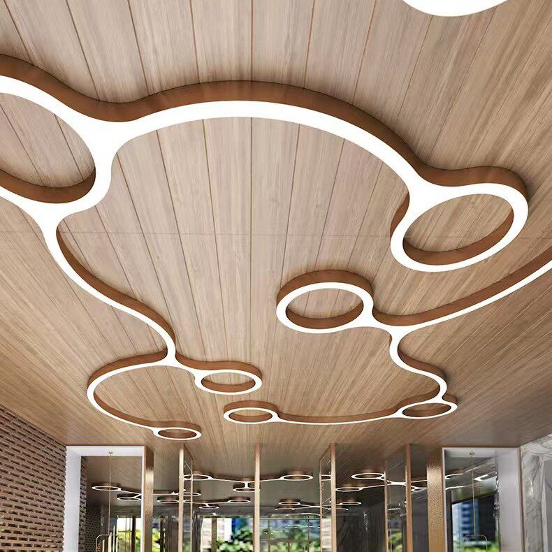 后现代创意组合造型灯办公区前台工作室会议室LED铝材工业风灯具