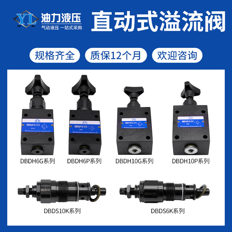 管式板式直动溢流阀DBDS6P10P DBDS6K10K DBDH6P6G DBDH10P1