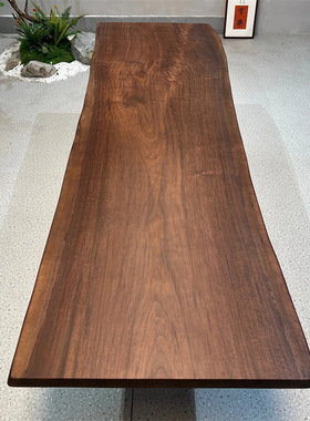 尺寸：：290.5*91*6北美黑胡桃大板 独板 自然边