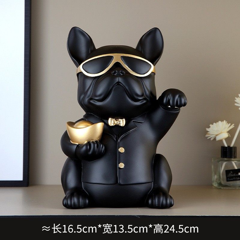创意法斗狗大号存钱罐树脂摆件钥匙收纳家居客厅装饰品乔迁礼物,家居饰品,装饰摆件,淘宝优惠券,粉丝福利购,淘宝优惠卷