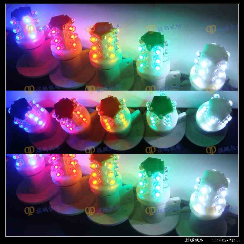 LED SPT5三色警示警报报警灯指示灯 灯泡  红绿黄蓝白 卡口式