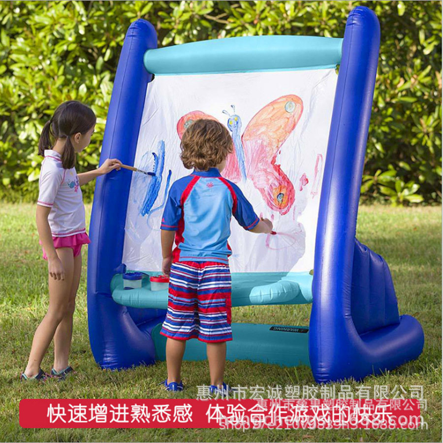 便捷充气画板儿童户外玩具描绘板彩色画画板架子工厂PVC产品OEM