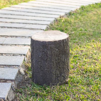 木桩灯玻璃钢树脂树桩可发光仿真木纹色树桩灯光小品户外防水